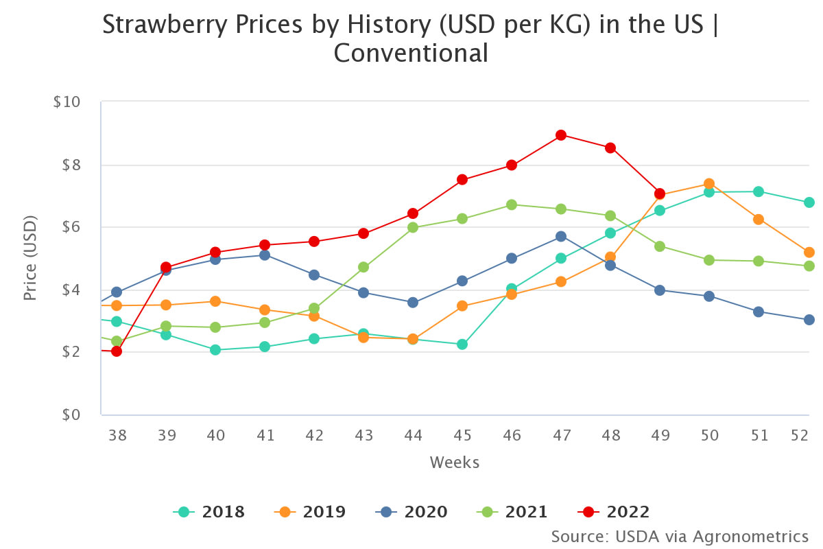 strawberry prices by his 2